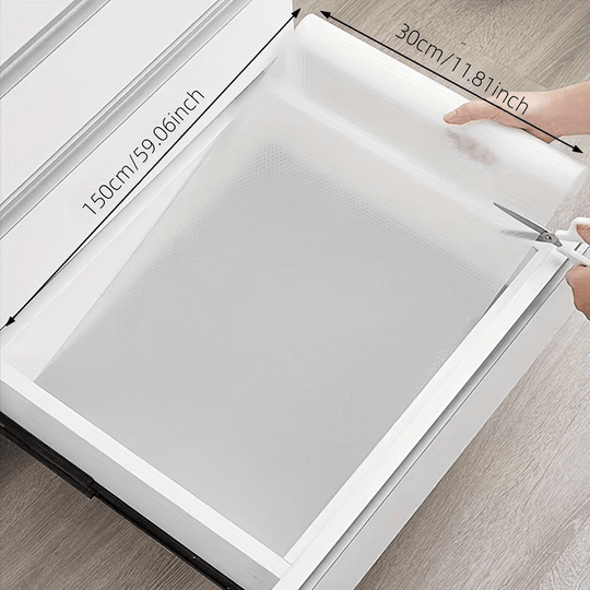 1 Roll PET Kitchen Cabinet Liner - Non-Adhesive, Moisture & Waterproof