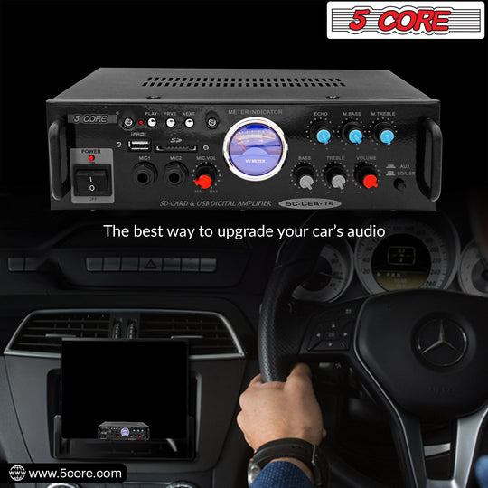 XCore Dual Channel Amplifier Car Audio System 300W Audio Reciver Car