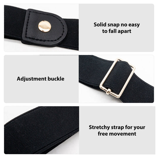 Invisible Buckle-Free Stretch Belt for Women and Men Perfect Waist