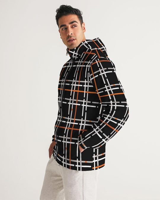 Mens Lightweight Windbreaker Jacket with Hood and Zipper Closure -