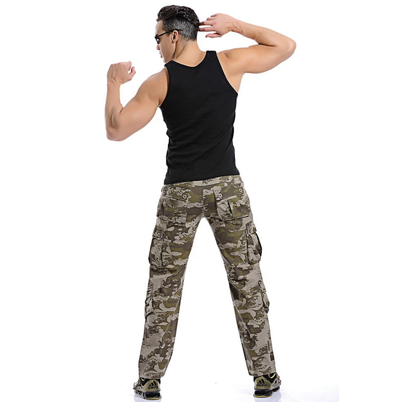 Cargo Trousers Camo Jogger Men | Multi Pocket Camo Cargo Jogger - 2023