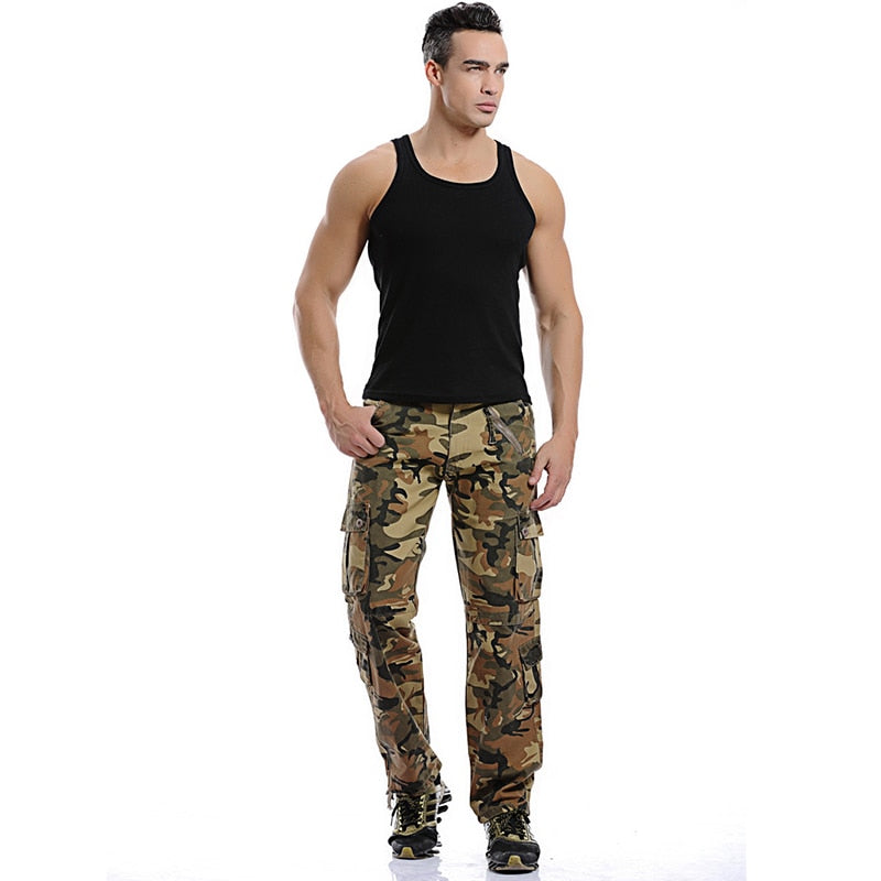 Cargo Trousers Camo Jogger Men | Multi Pocket Camo Cargo Jogger - 2023