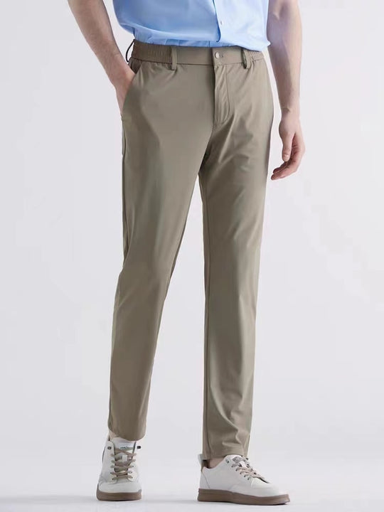 Mens Chino Pants Straight Casual Brand Elastic | Mens Elastic Waist