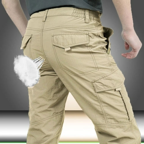 2022 Outdoor Waterproof Tactical Cargo Pants Men Breathable Summer