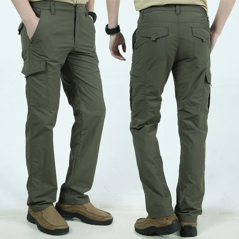 2022 Outdoor Waterproof Tactical Cargo Pants Men Breathable Summer