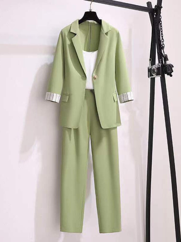 2022 Spring New Plus Size Korean Elegant Women's Suit Female Blazer