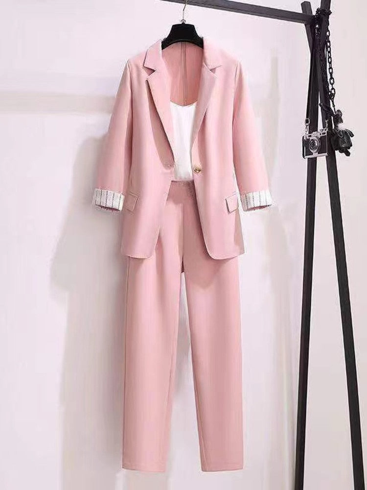 2022 Spring New Plus Size Korean Elegant Women's Suit Female Blazer