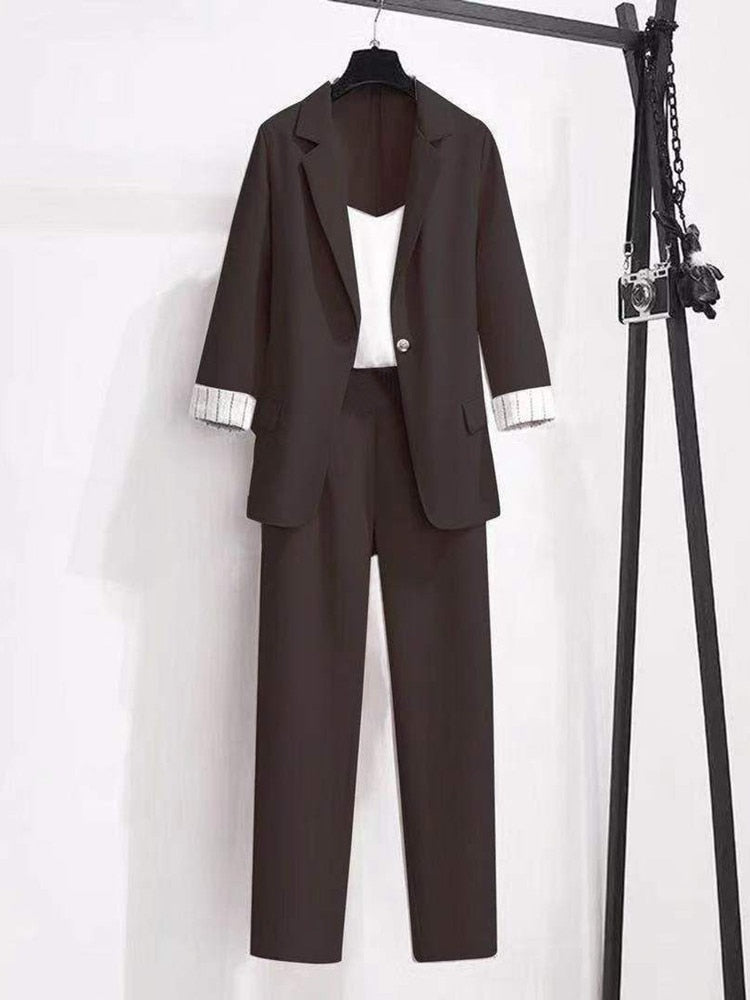 2022 Spring New Plus Size Korean Elegant Women's Suit Female Blazer
