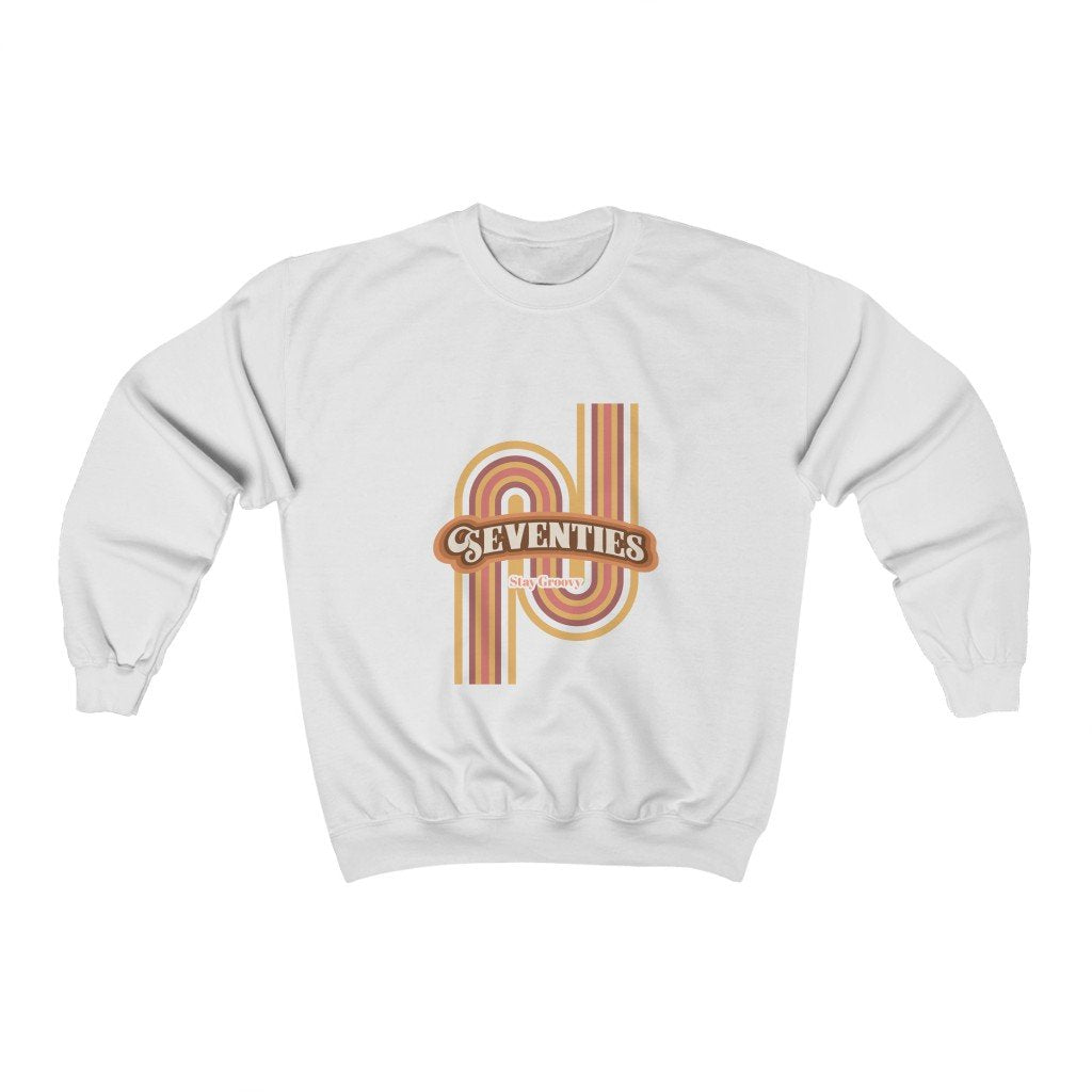 Womens Retro 70's Crewneck Sweatshirt.