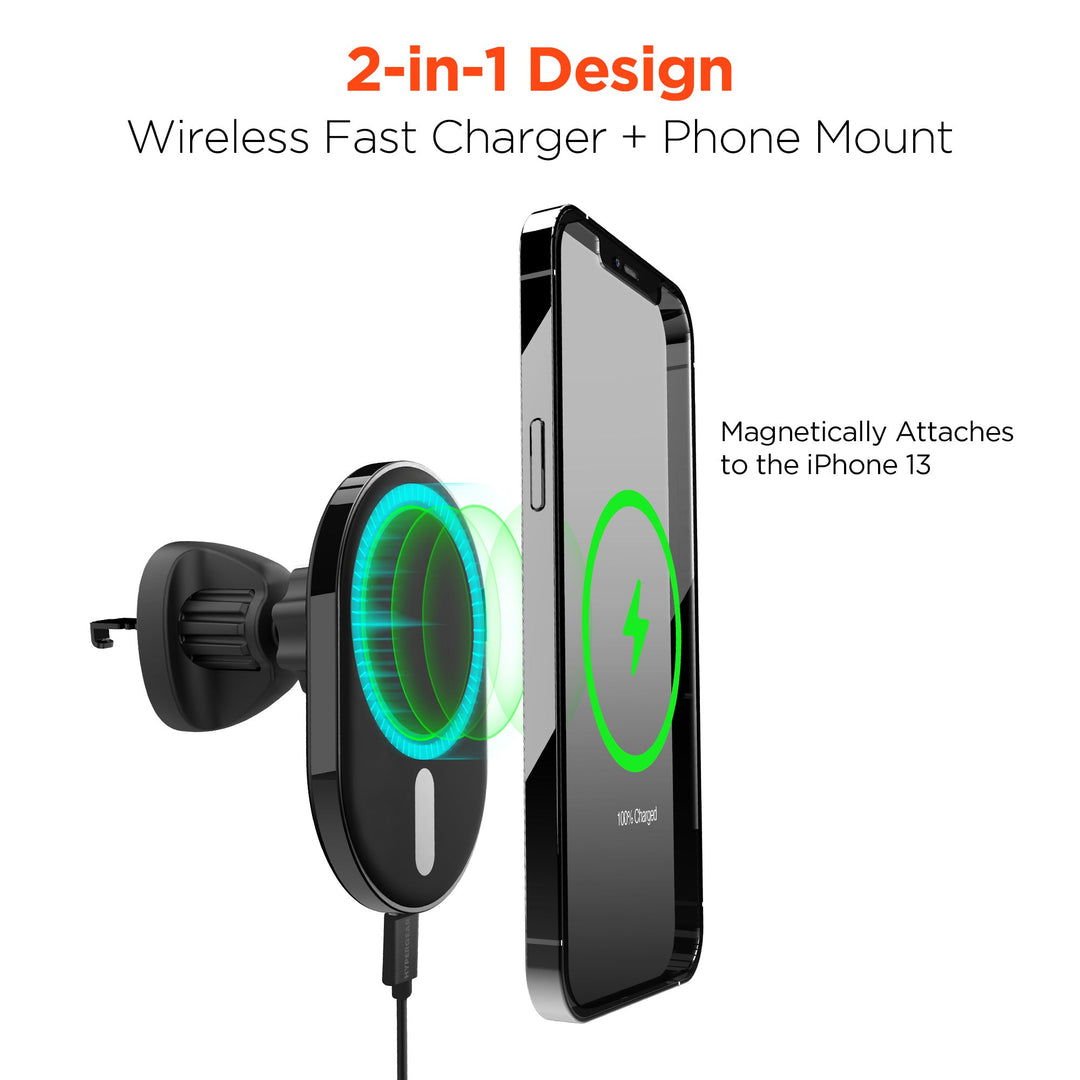 HyperGear MagVent Wireless Car Charging Mount for iPhone 13 (15454-HYP