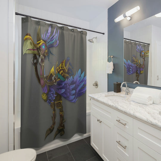 Squawkers the Ostrich Mount Bathroom Shower Curtains