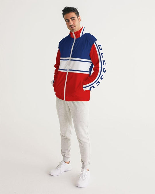 Mens Lightweight Windbreaker Jacket with Hood and Zipper Closure -