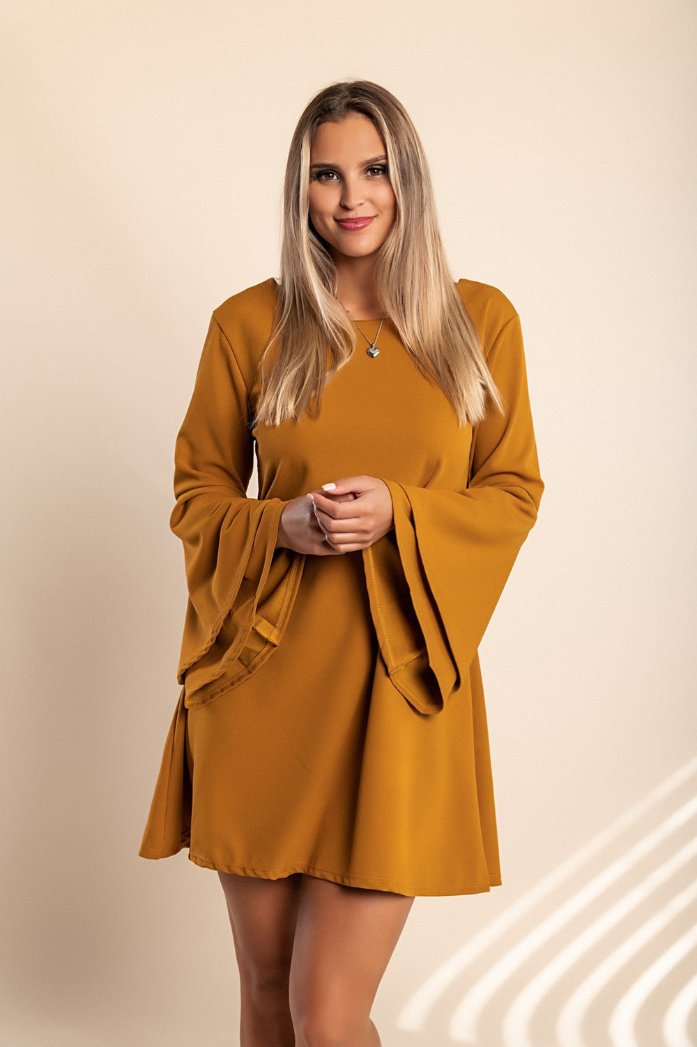WOMEN DRESS RANIA - MUSTARD