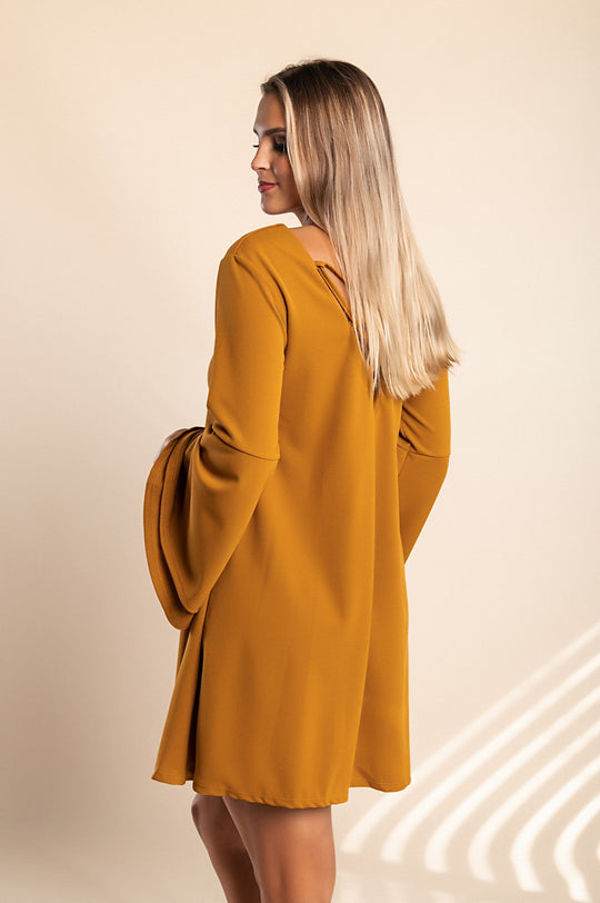 WOMEN DRESS RANIA - MUSTARD