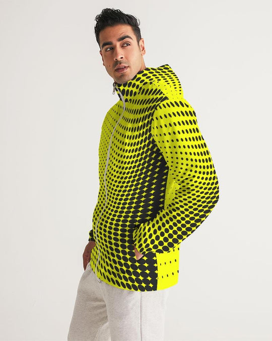 Mens Lightweight Windbreaker Jacket with Hood and Zipper Closure -
