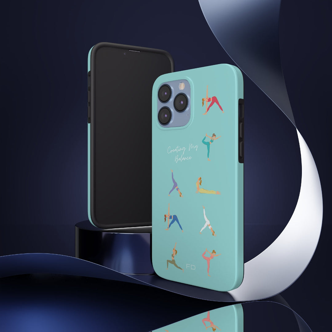 Yoga Poses iPhone Case with Wireless Charging – Stylish & Functional Protection