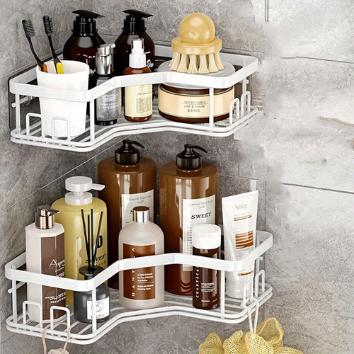 Set of 2 Durable WallMounted Bathroom Shelves