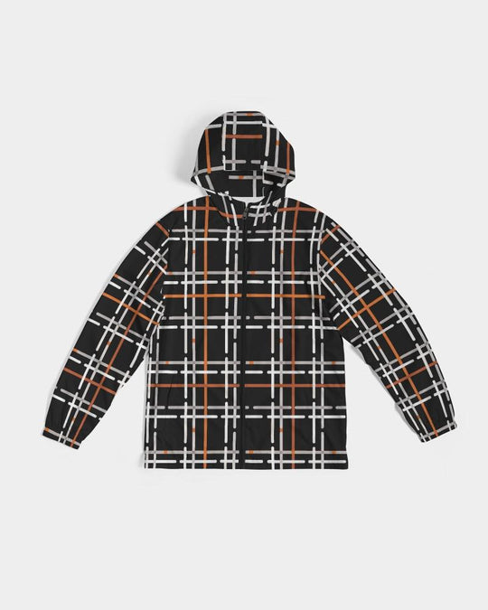 Mens Lightweight Windbreaker Jacket with Hood and Zipper Closure -