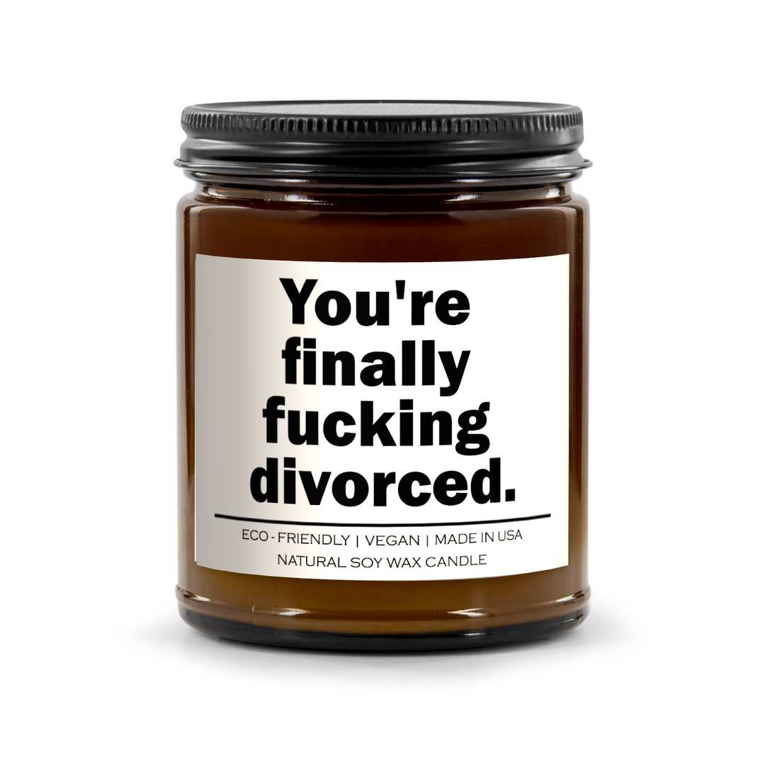 You're finally divorced Candle Celebrate New Beginnings