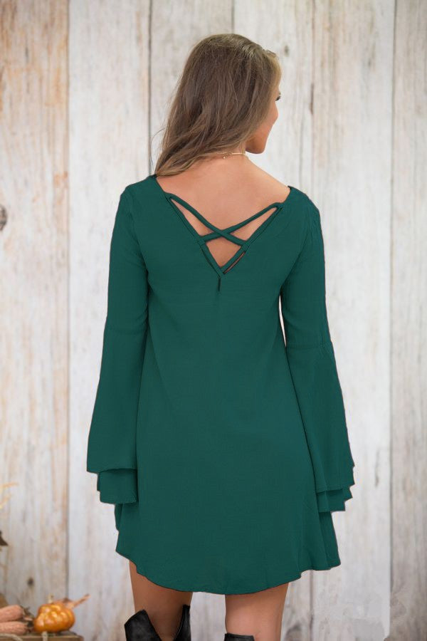 WOMEN DRESS RANIA - GREEN
