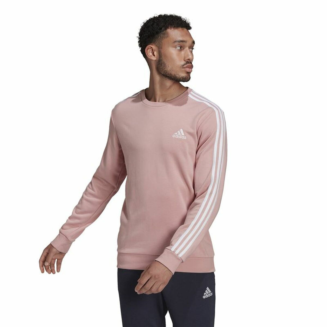 Men’s Sweatshirt without Hood Adidas Essentials French Terry 3 Stripes