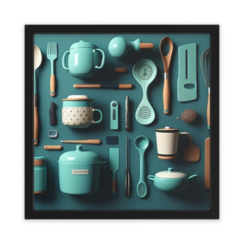 Kitchen Utensils Framed Poster