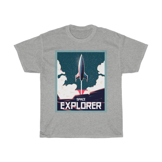 Men’s Space Rocket T-Shirt – Casual Graphic Tee for Space Enthusiasts