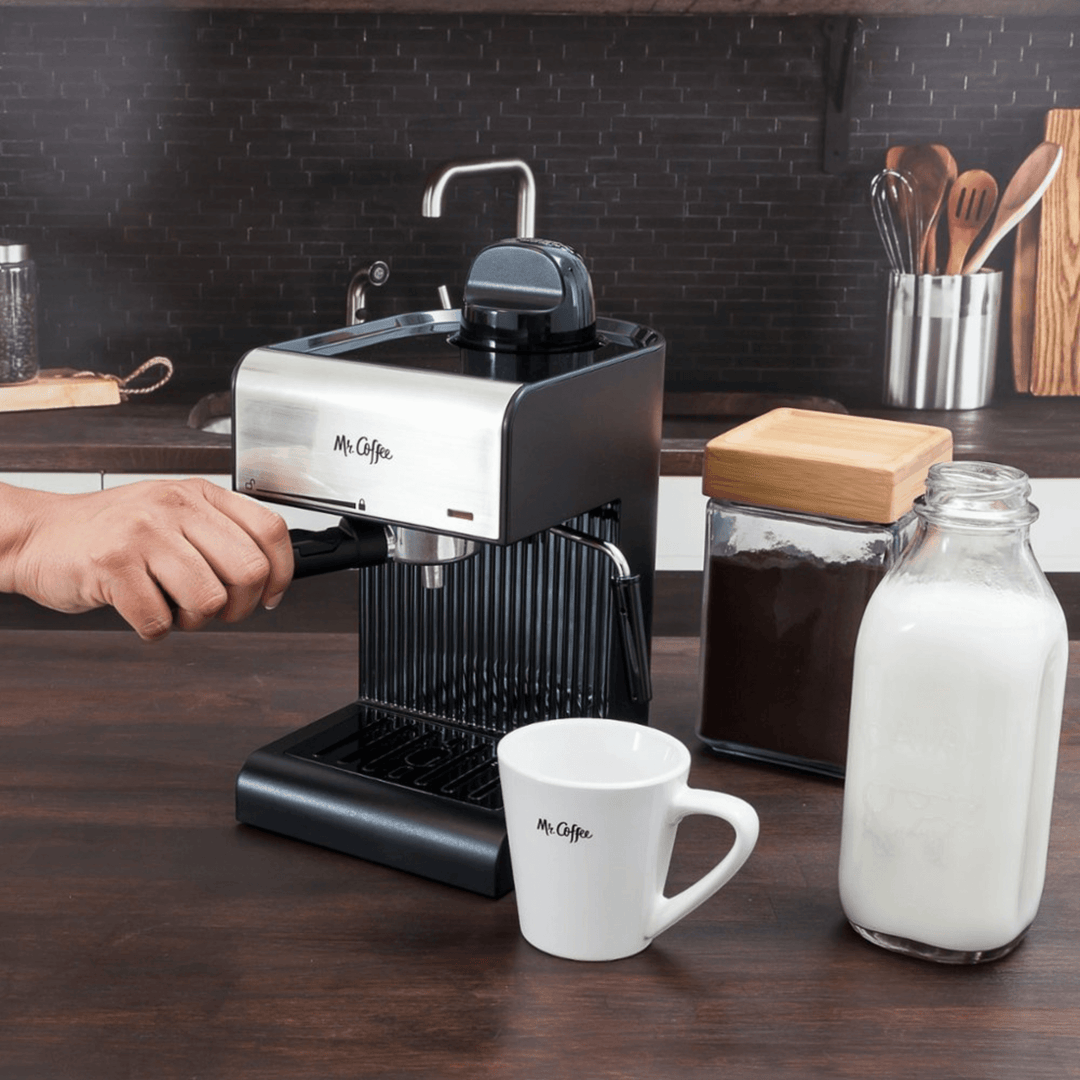 Mr. Coffee Café Steam Espresso and Cappuccino Machine with Milk Frothi