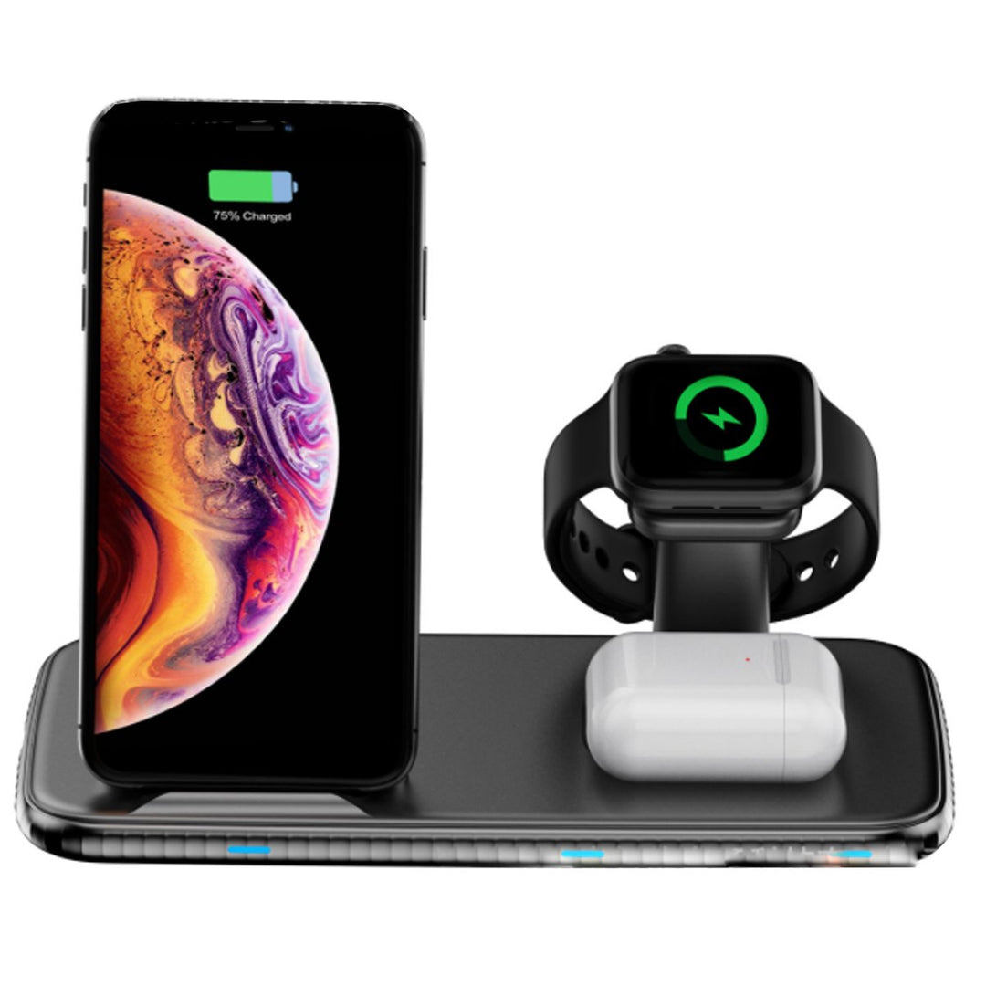 4 in 1 Wireless Fast Charging Hub – Efficient Charging for Multiple Devices