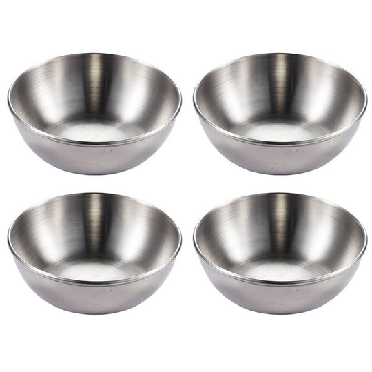 4pcs 2pcs Stainless Steel Golden Sauce Dishes Appetizer Seasoning