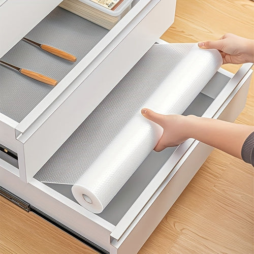1 Roll PET Kitchen Cabinet Liner - Non-Adhesive, Moisture & Waterproof