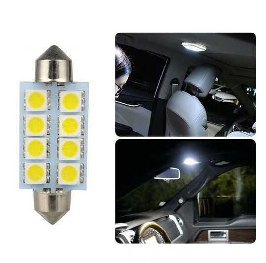 14Pcs T10 36mm LED Interior Car Accessories Kit Map Dome License Plate