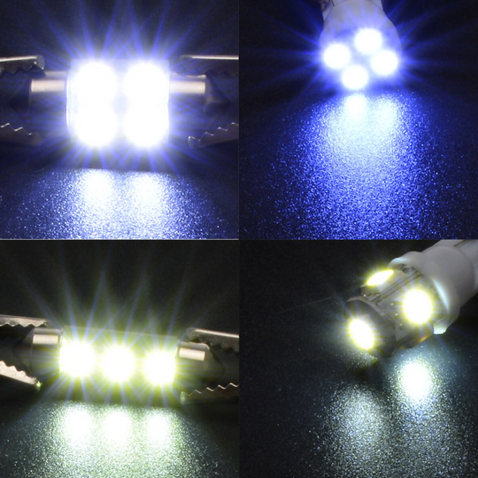 14Pcs T10 36mm LED Interior Car Accessories Kit Map Dome License Plate
