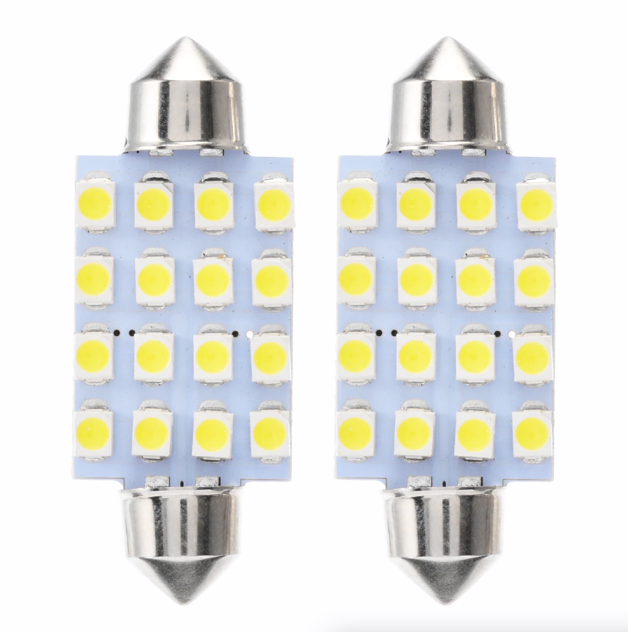 14Pcs T10 36mm LED Interior Car Accessories Kit Map Dome License Plate
