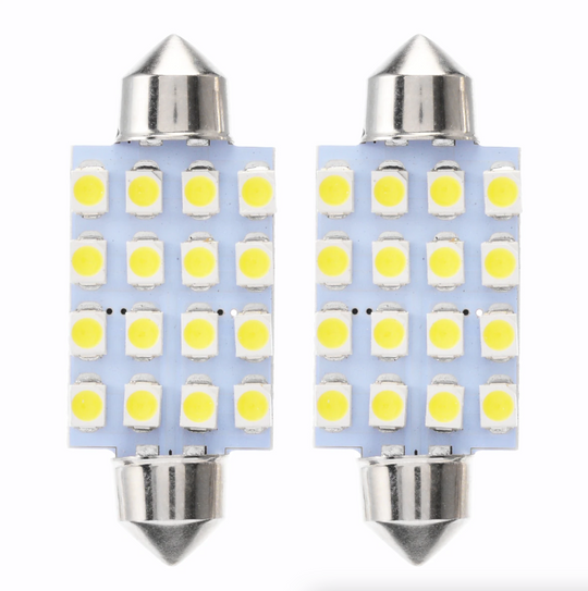 14Pcs T10 36mm LED Interior Car Accessories Kit Map Dome License Plate