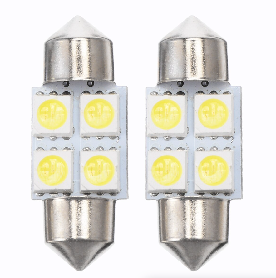 14Pcs T10 36mm LED Interior Car Accessories Kit Map Dome License Plate