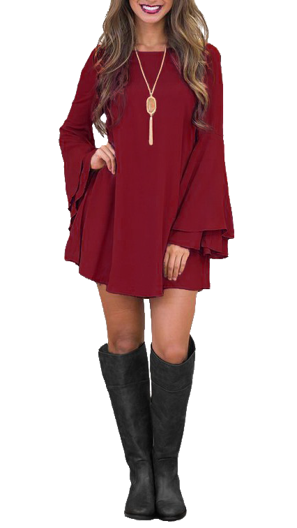 WOMEN DRESS RANIA - BORDO