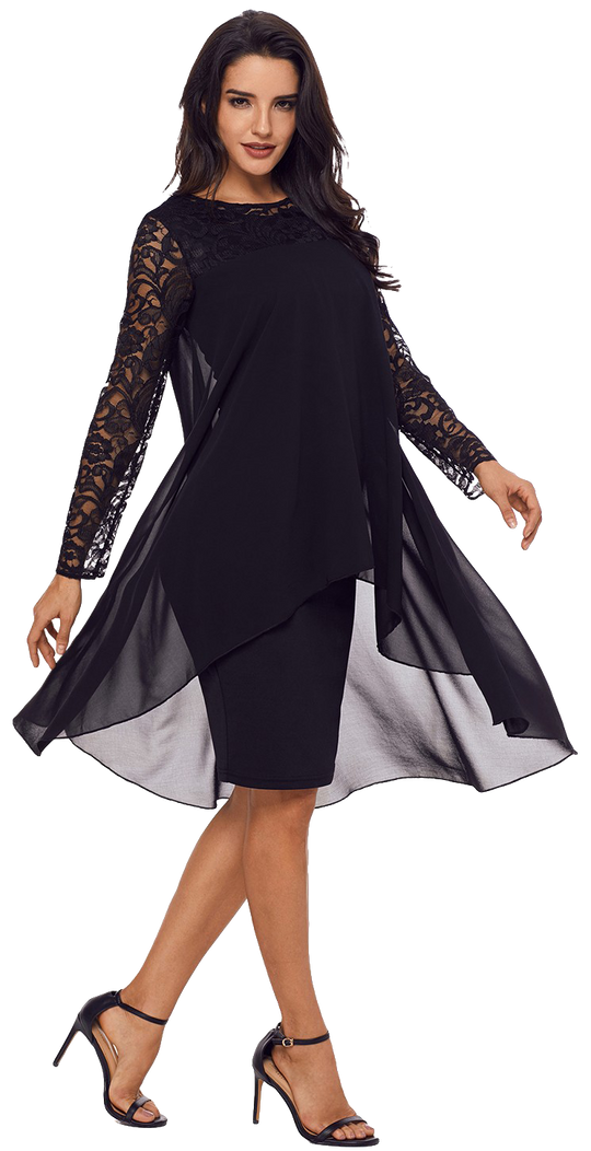 WOMEN DRESS ALEXINA - BLACK
