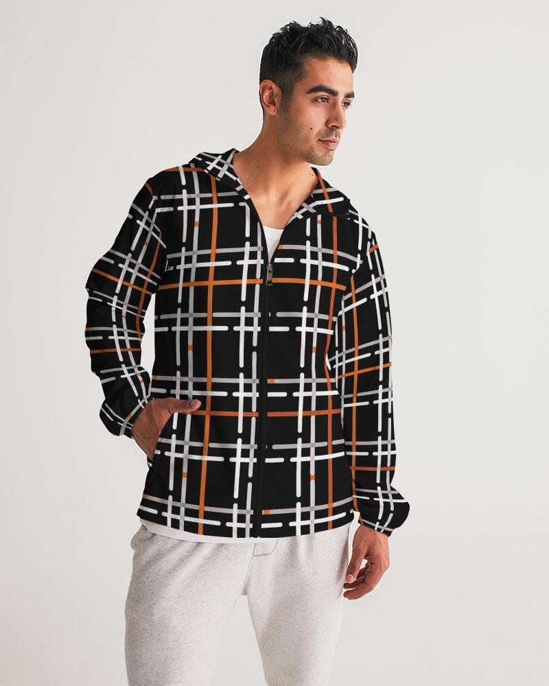 Mens Lightweight Windbreaker Jacket with Hood and Zipper Closure -