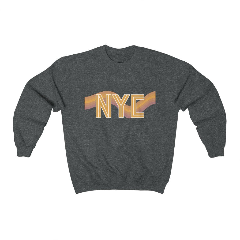 Womens NYC Retro 70's Crewneck Sweatshirt.
