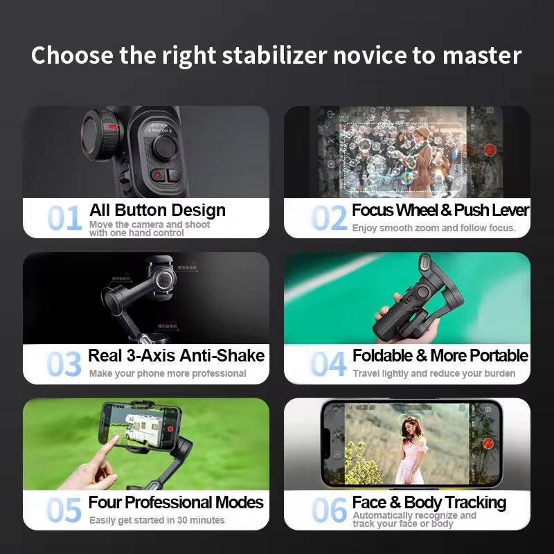  Handheld Gimbal Stabilizer for Smartphone