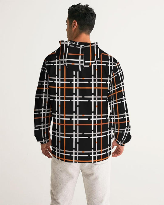 Mens Lightweight Windbreaker Jacket with Hood and Zipper Closure -