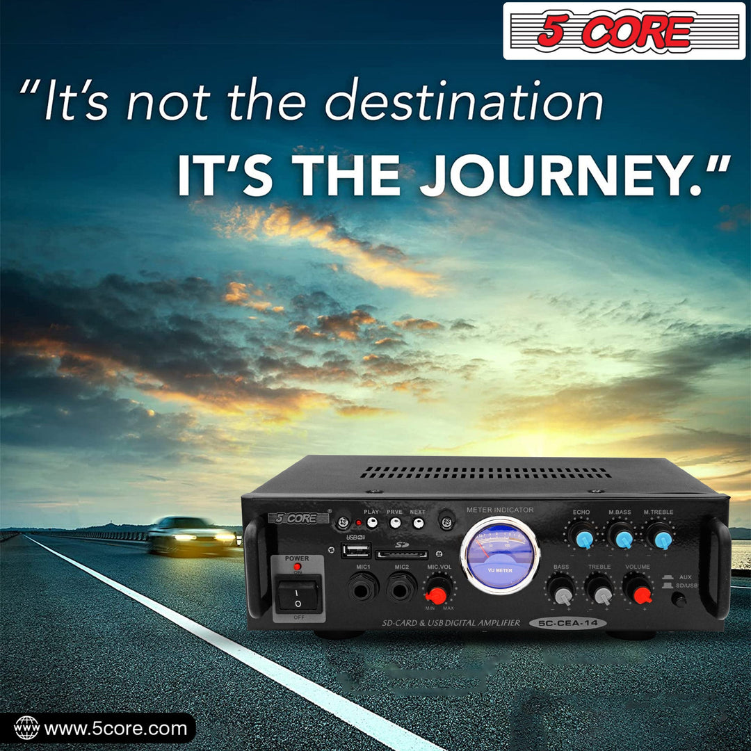XCore Dual Channel Amplifier Car Audio System 300W Audio Reciver Car