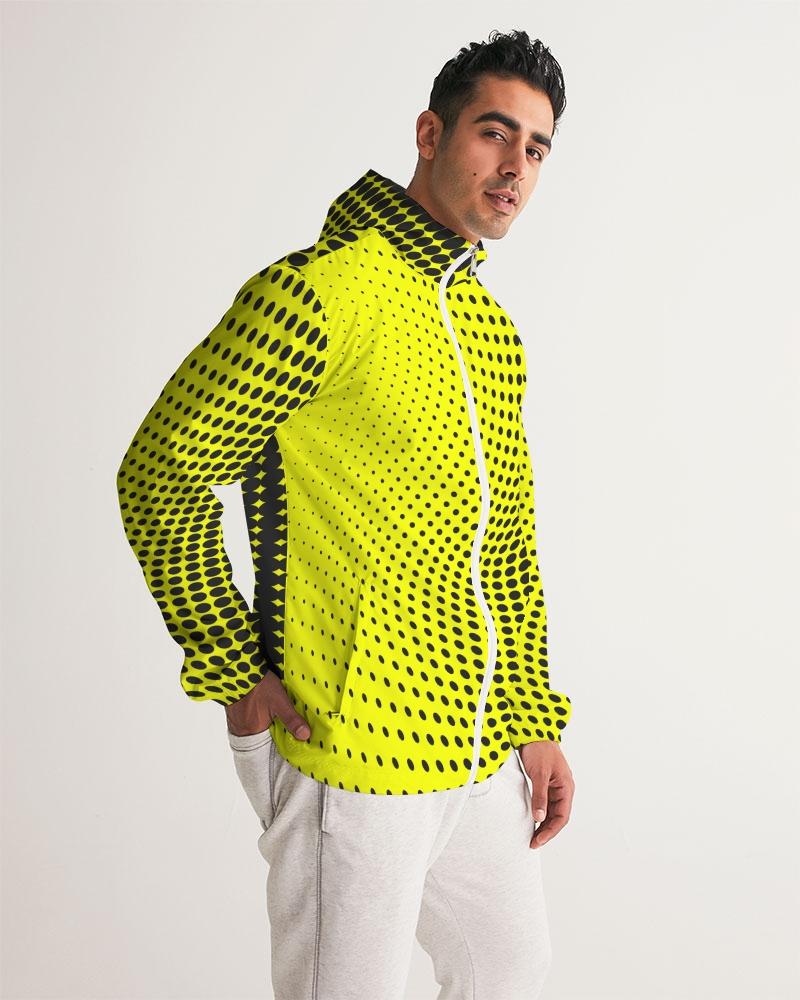 Mens Lightweight Windbreaker Jacket with Hood and Zipper Closure -