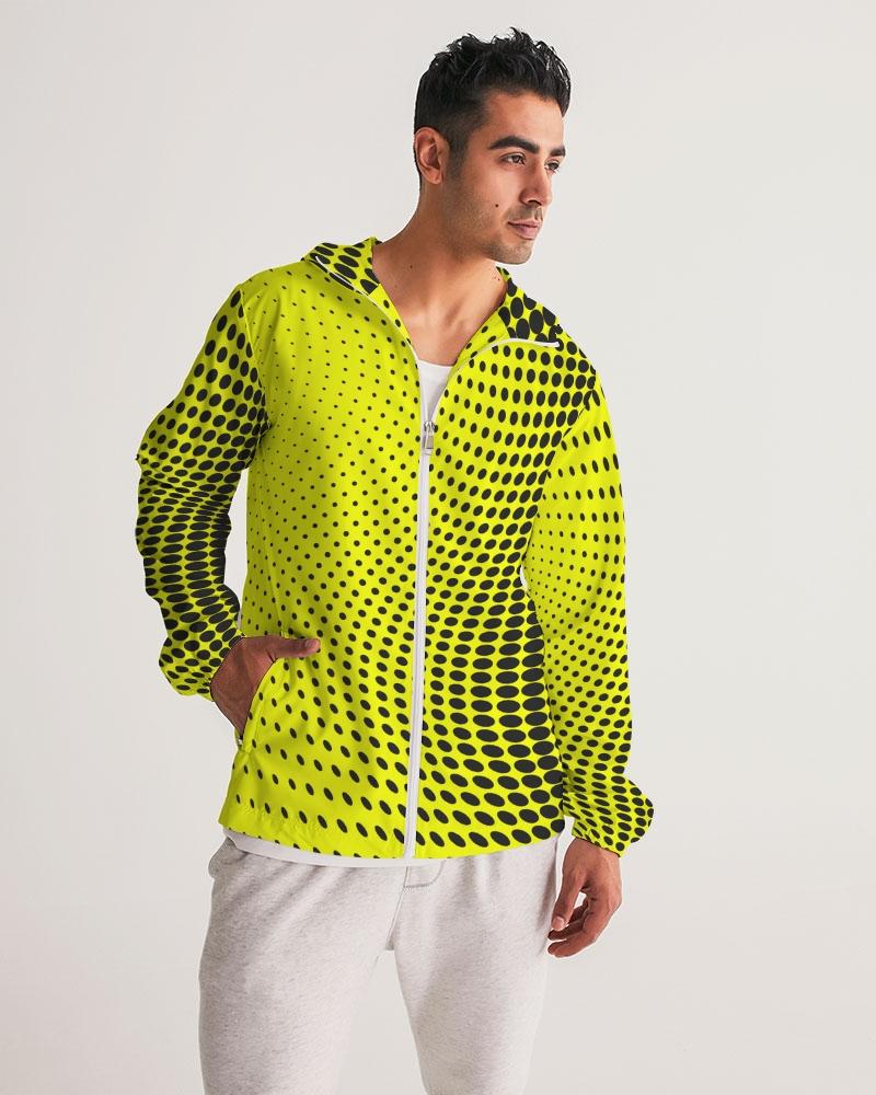 Mens Lightweight Windbreaker Jacket with Hood and Zipper Closure -