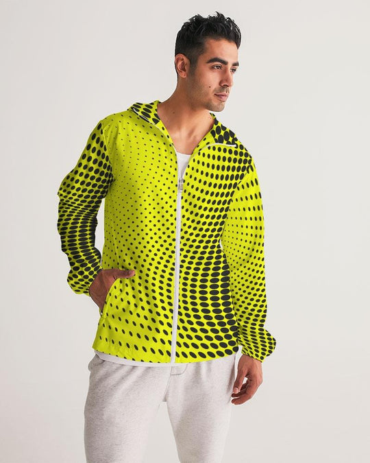 Mens Lightweight Windbreaker Jacket with Hood and Zipper Closure -