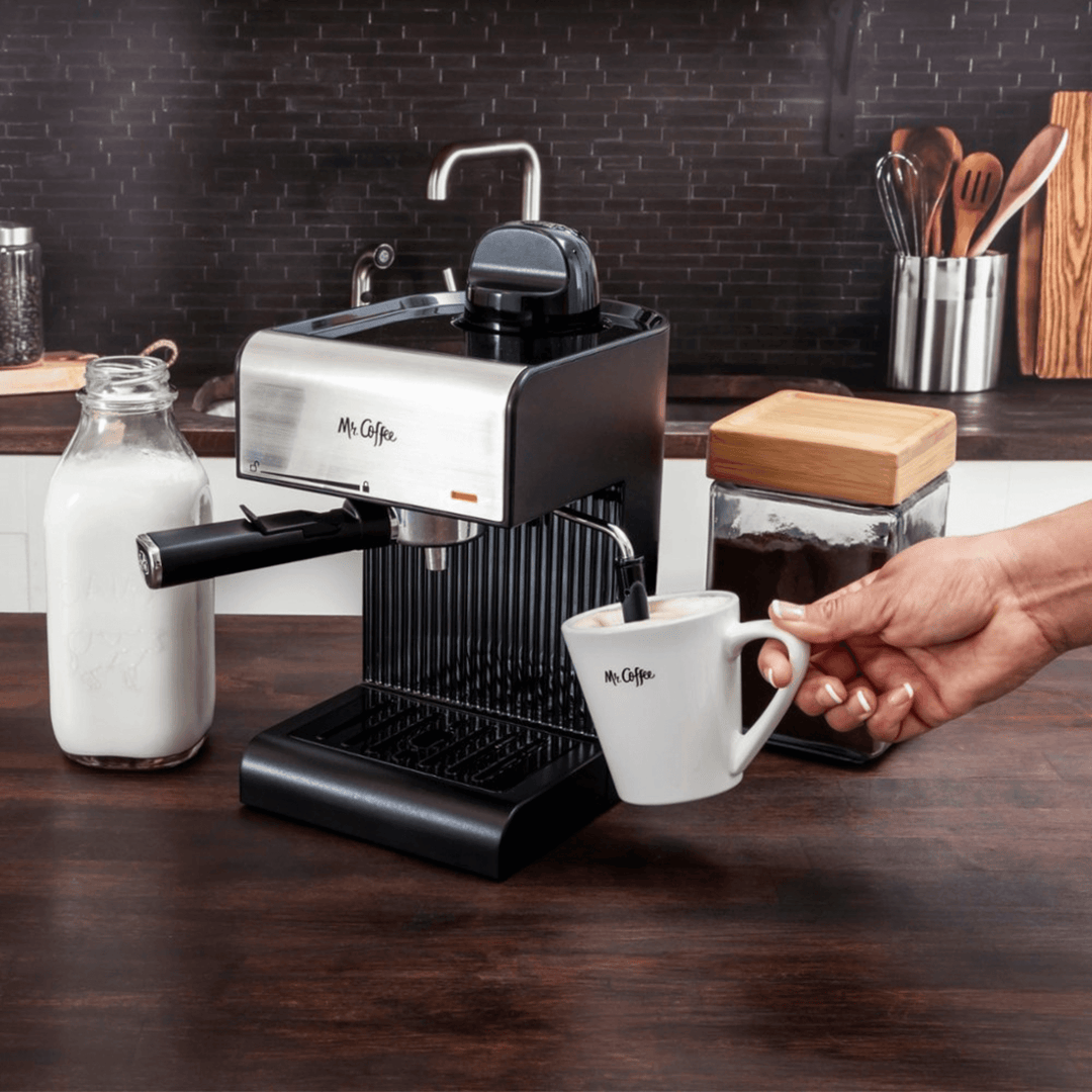 Mr. Coffee Café Steam Espresso and Cappuccino Machine with Milk Frothi
