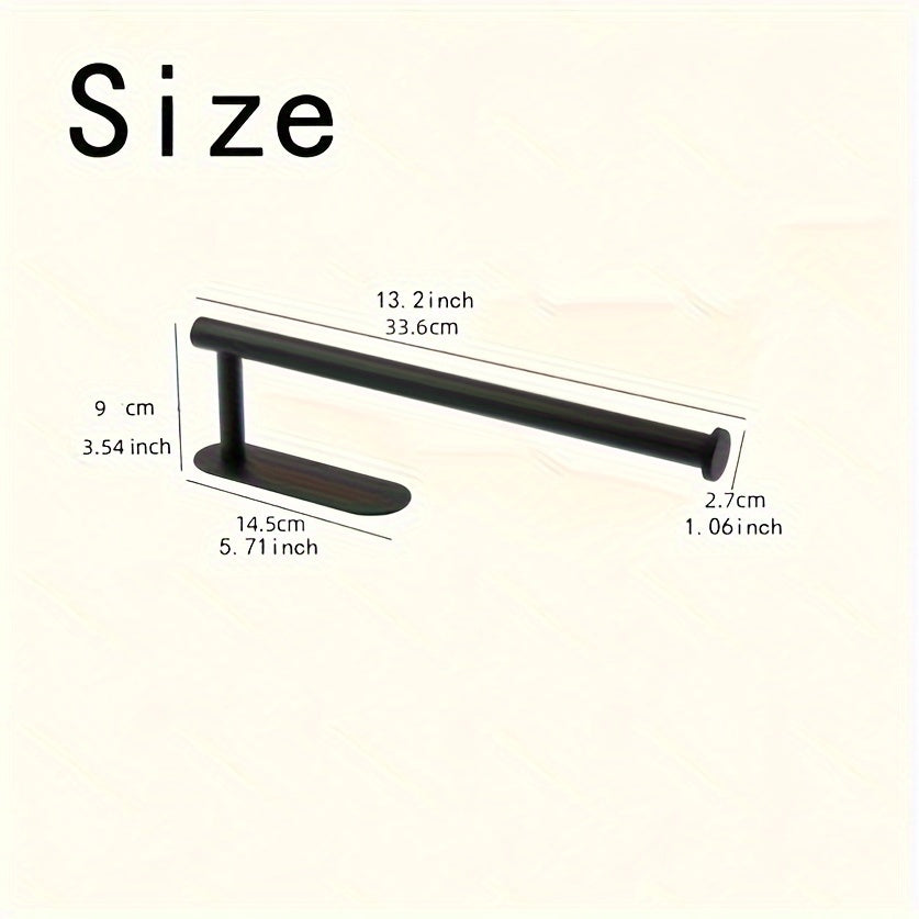 One Self-Adhesive Paper Towel Holder - Durable Stainless Steel Roll