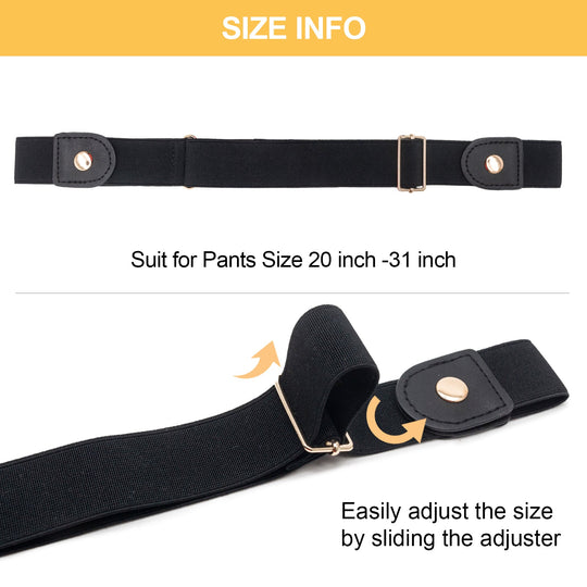 Invisible Buckle-Free Stretch Belt for Women and Men Perfect Waist