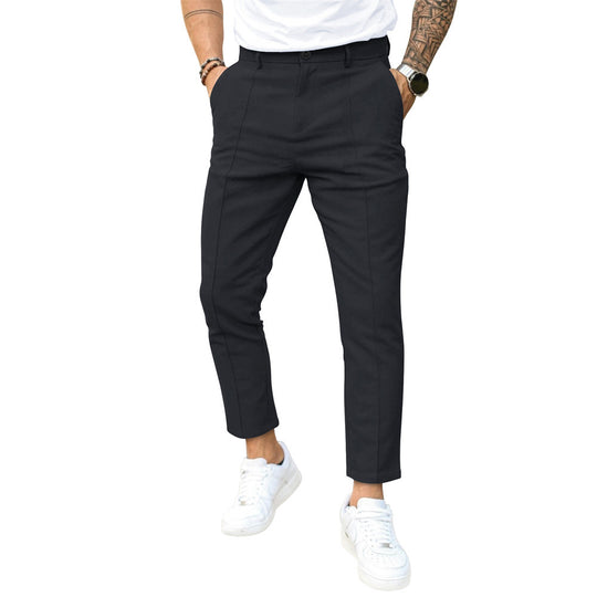 Men'S Double Fold Line  Casual Suit Pants